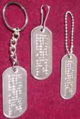 Military style key tags